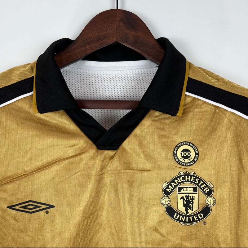 Camisa Manchester United Retrô 01/02 100º Aniversário