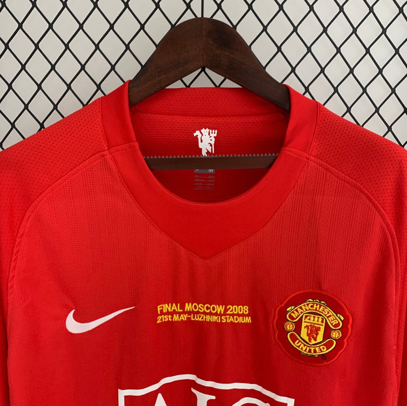 Camisa Manchester United manga longa 07/08 Retrô